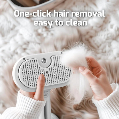 Brosse vapeur auto-nettoyante pour chat et chien